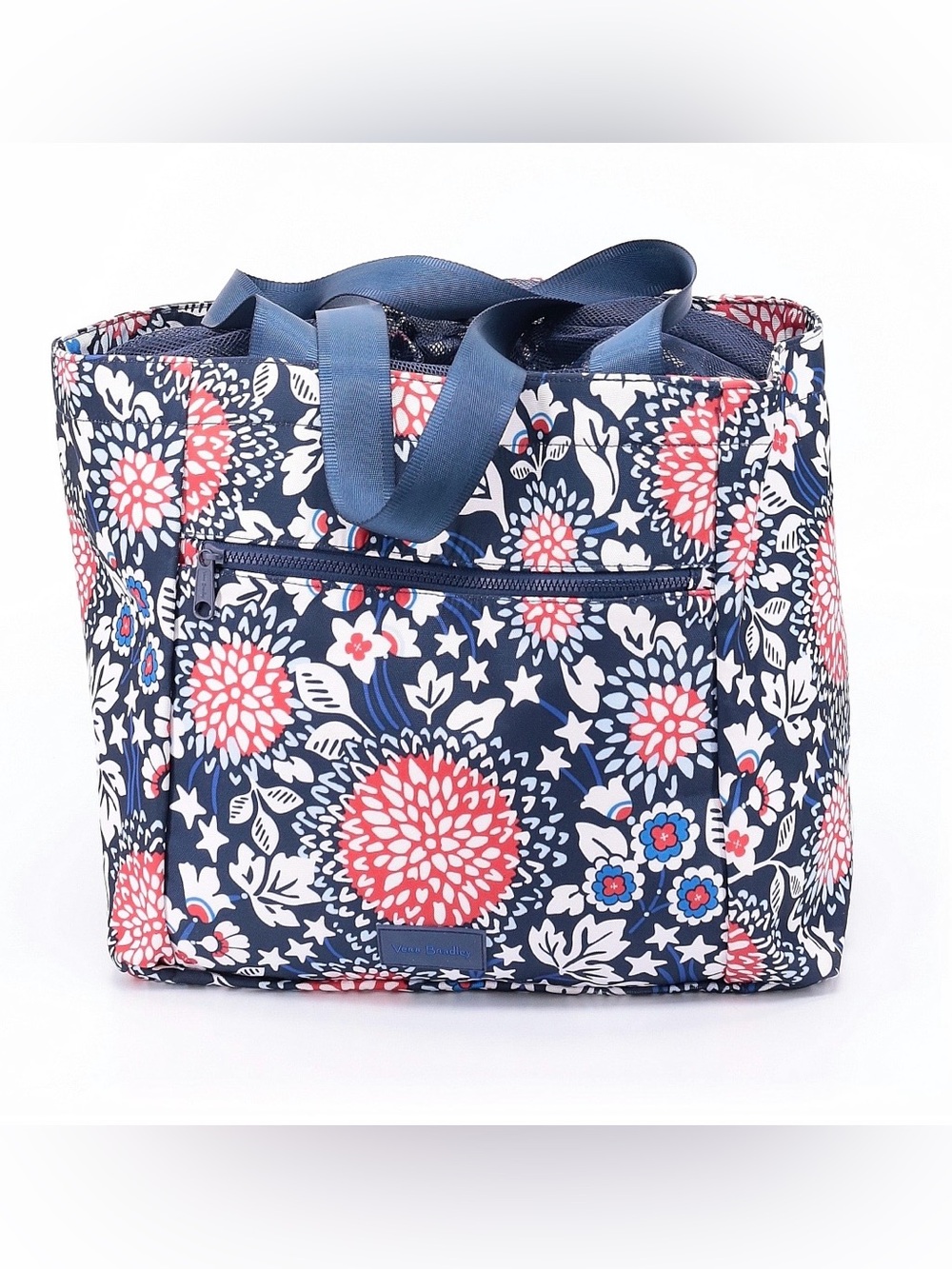 Vera Bradley NWOT. Family Drawstring Tote  Red, White & Blooms